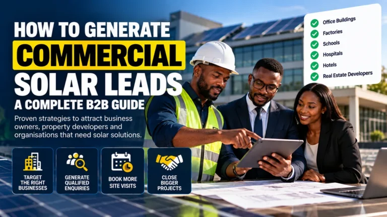 How to Generate Commercial Solar Leads: A Complete B2B Guide