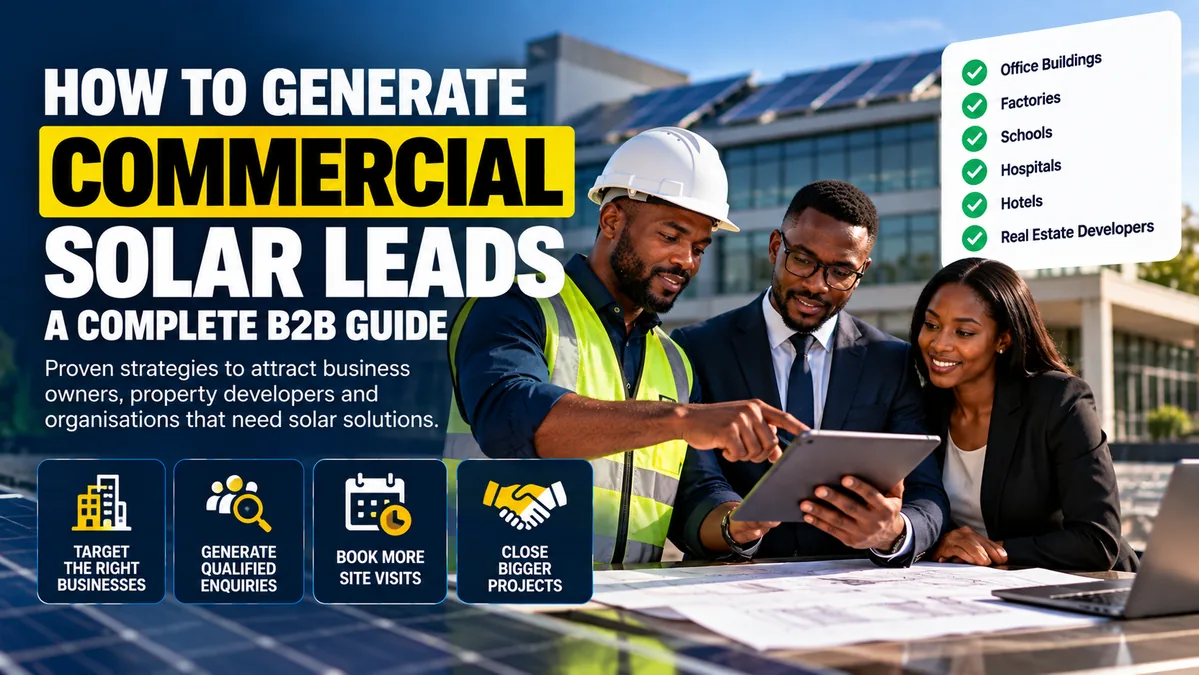 How to Generate Commercial Solar Leads: A Complete B2B Guide