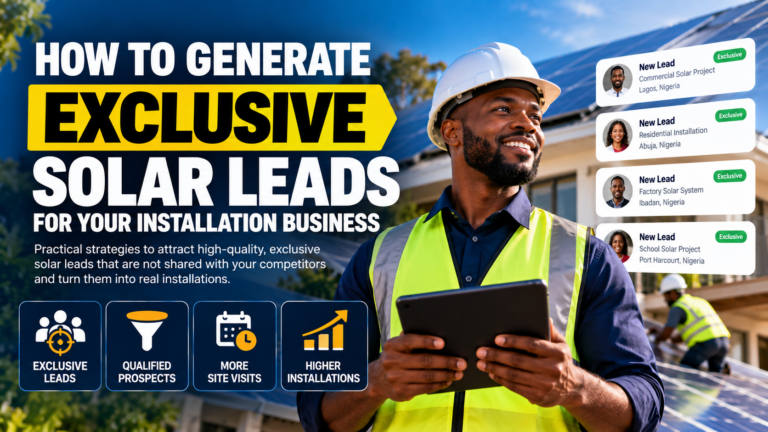 How to Generate Exclusive Solar Leads for Your Installation Business