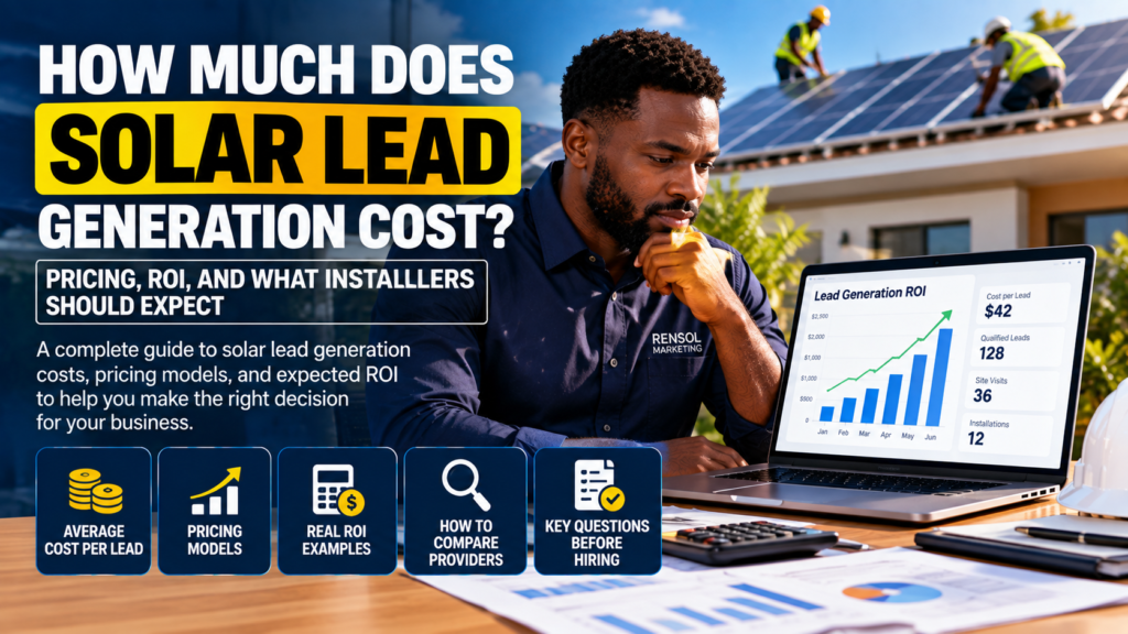 Solar lead generation cost and ROI dashboard for solar installers