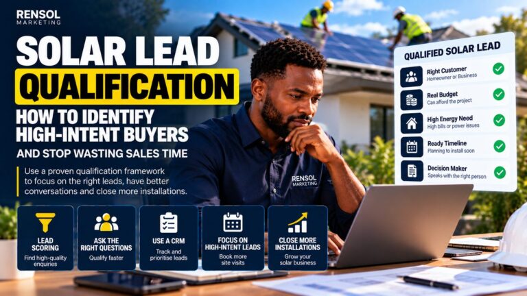 Solar Lead Qualification: How to Identify High-Intent Buyers and Stop Wasting Sales Time